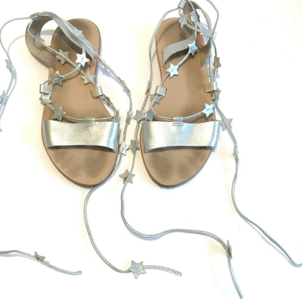 Loeffler Randall Starla Sandals - Silver - Size 7